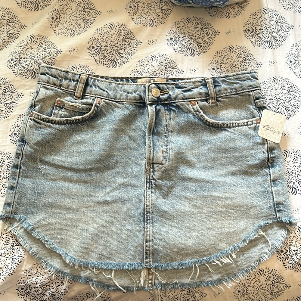 Free People Jean skirt